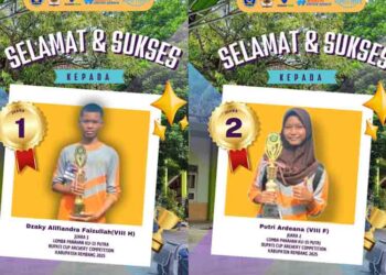 2 Siswa SMPN 1 Rembang Raih Juara Panahan di Bupati Cup Rembang