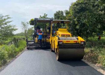Tiga Proyek Jalan di Rembang Rampung, Satu Masih Proses Cor Beton Bahu Jalan