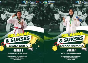 2 Siswi SMPN 1 Bulu Sabet Emas di Taekwondo Championship Piala Bupati Blora 2025