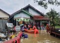 Warga Pait Pekalongan Dievakuasi Akibat Banjir dari Luapan Sungai Sragi