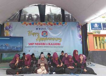 Hadroh dan Karnaval Warnai Pra Acara HUT ke-47 SMP N 1 Kaliori