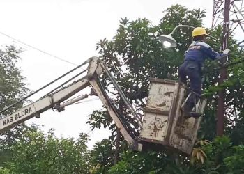 58 PJU Dipasang di Ruas Jalan Kabupaten Blora Jelang Arus Mudik