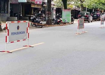 Traffic Cone dan Barikade Dipasang di Sepanjang Jalan Nasional Blora Jelang Lebaran