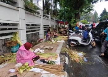 Penjualan Janur Melonjak, Pedagang di Kudus Raih Omset Jutaan Rupiah