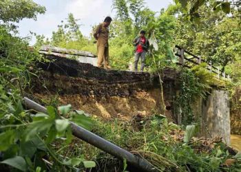 Nyaris Ambrol, Pemkab Pati Akan Ajukan BTT untuk Perbaikan Jembatan Lumbungmas