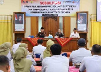 Gelar Sosialisasi Antikorupsi, Sekda Grobogan Tekankan Kejujuran dalam Budaya Kerja