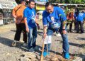 Fraksi Demokrat Tanam Tabebuya, Harap Alun-Alun Kembangjoyo Pati Makin Asri
