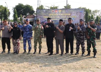 TMMD di Debong Kidul Tegal Ditutup, Bangun U-Ditch 123 Meter