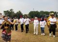 Libatkan Seribu Pelajar, Ali Badrudin Ikut Menari Kolosal di Alun-Alun Pati