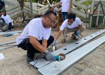 Puluhan Tukang di Pati Ikut Pelatihan Baja Ringan, Tingkatkan Keahlian Sesuai Standar