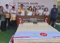 Replika Kasur dari 3.850 Tahu di Semarang Pecahkan Rekor MURI